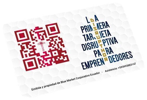 Tarjeta de beneficios Disrupthor, reverso: la primera tarjeta disruptiva para emprendedores